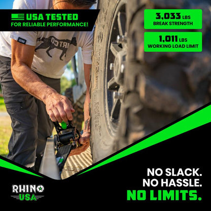 🛠️ 2" x 10' Retractable Ratchet Straps