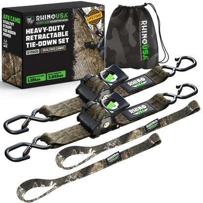 🛠️ 2" x 10' Retractable Ratchet Straps