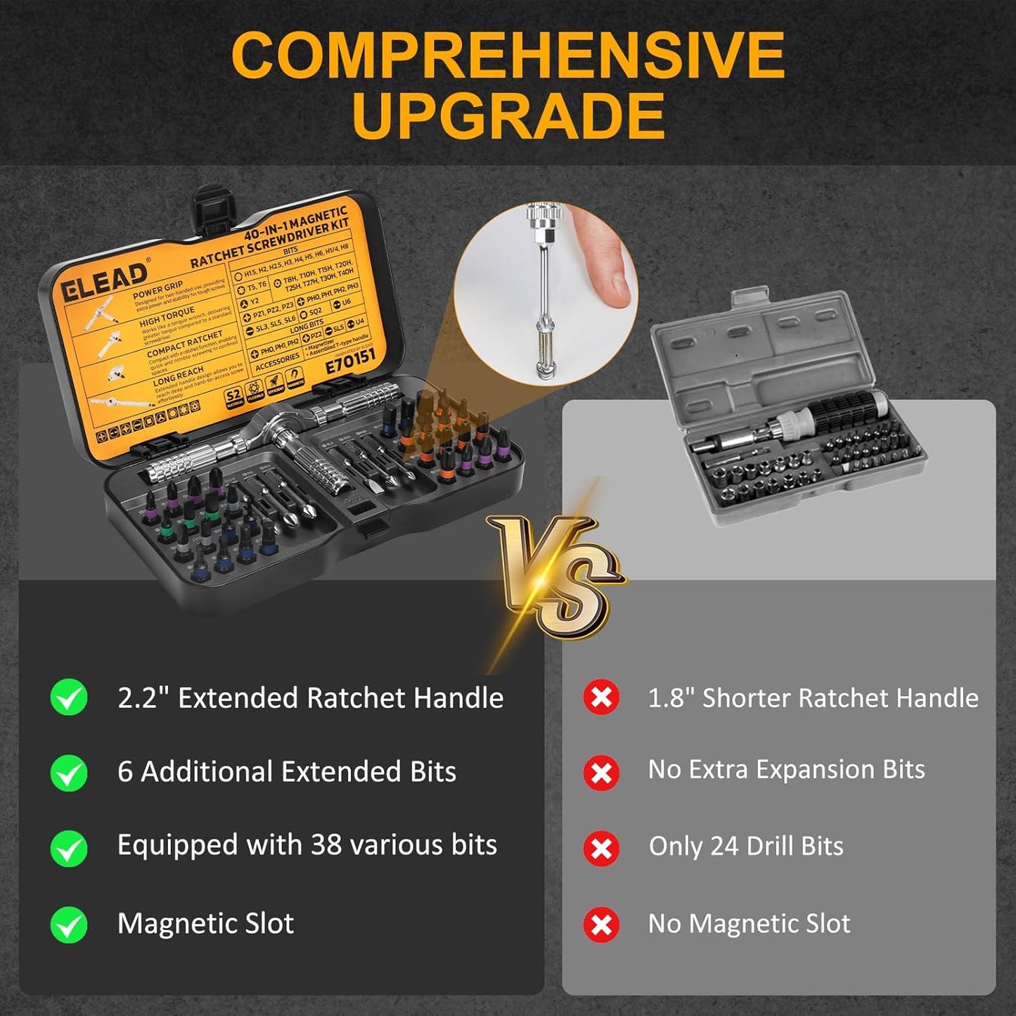 🛠️40 in 1 Magnetic Ratchet Screwdriver Set