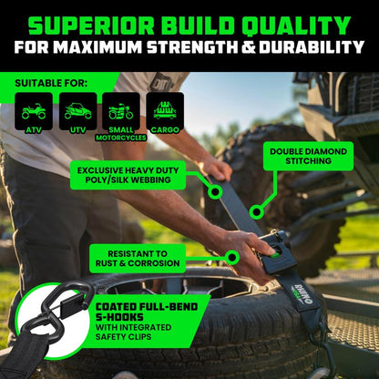 🛠️ 2" x 10' Retractable Ratchet Straps